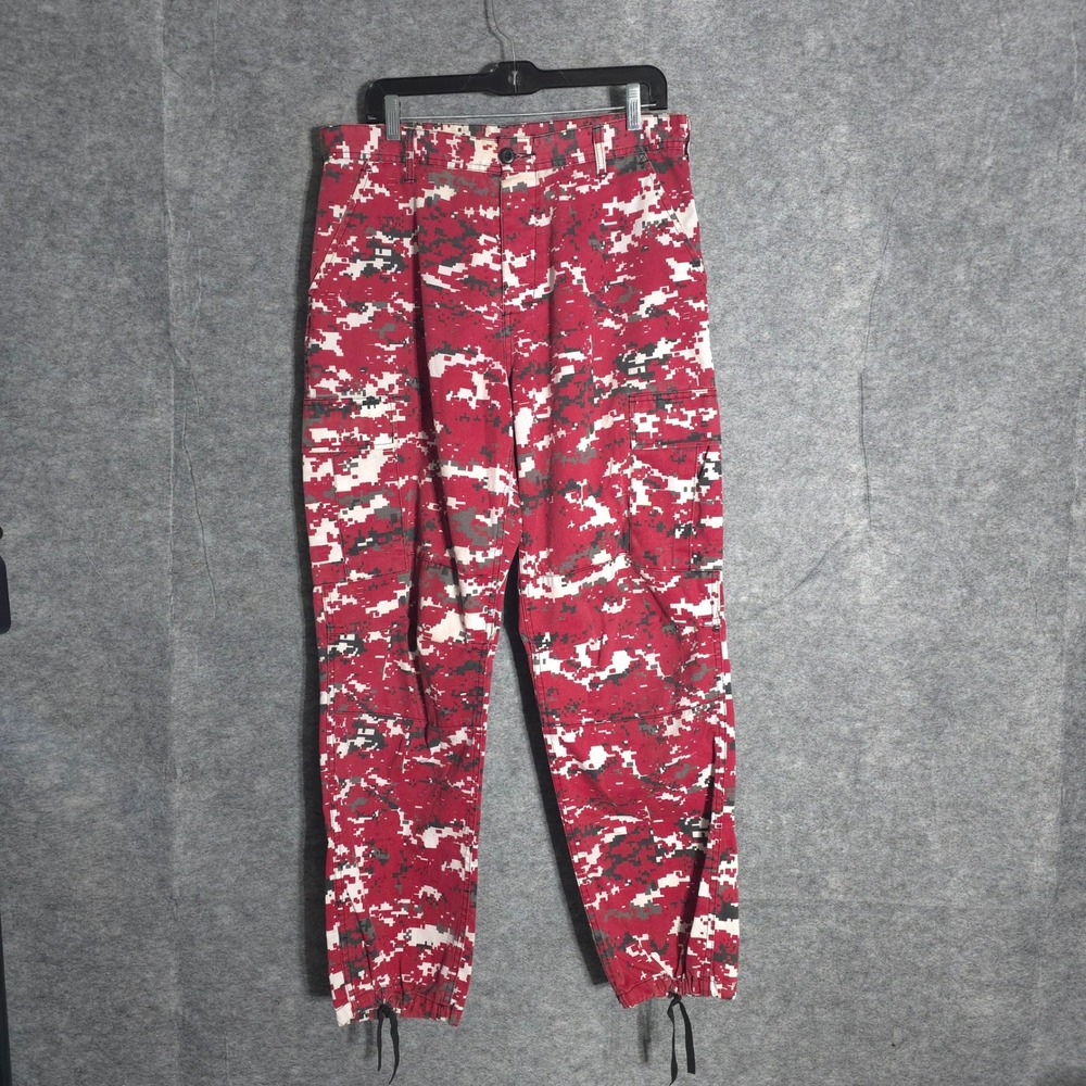 Rothco Cargo Pants Womens 32x30 Tactical Joggers Red Gray Camo Military Style